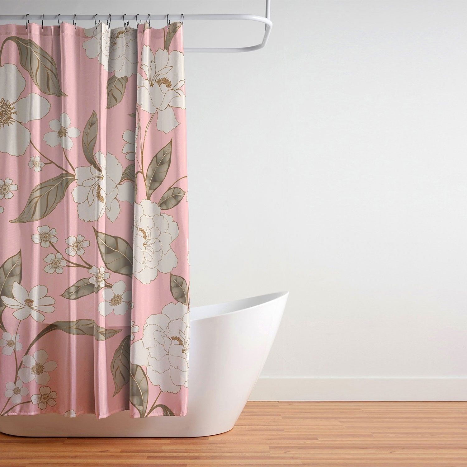 Gabriela Fuente Roberta in Pink Shower Curtain