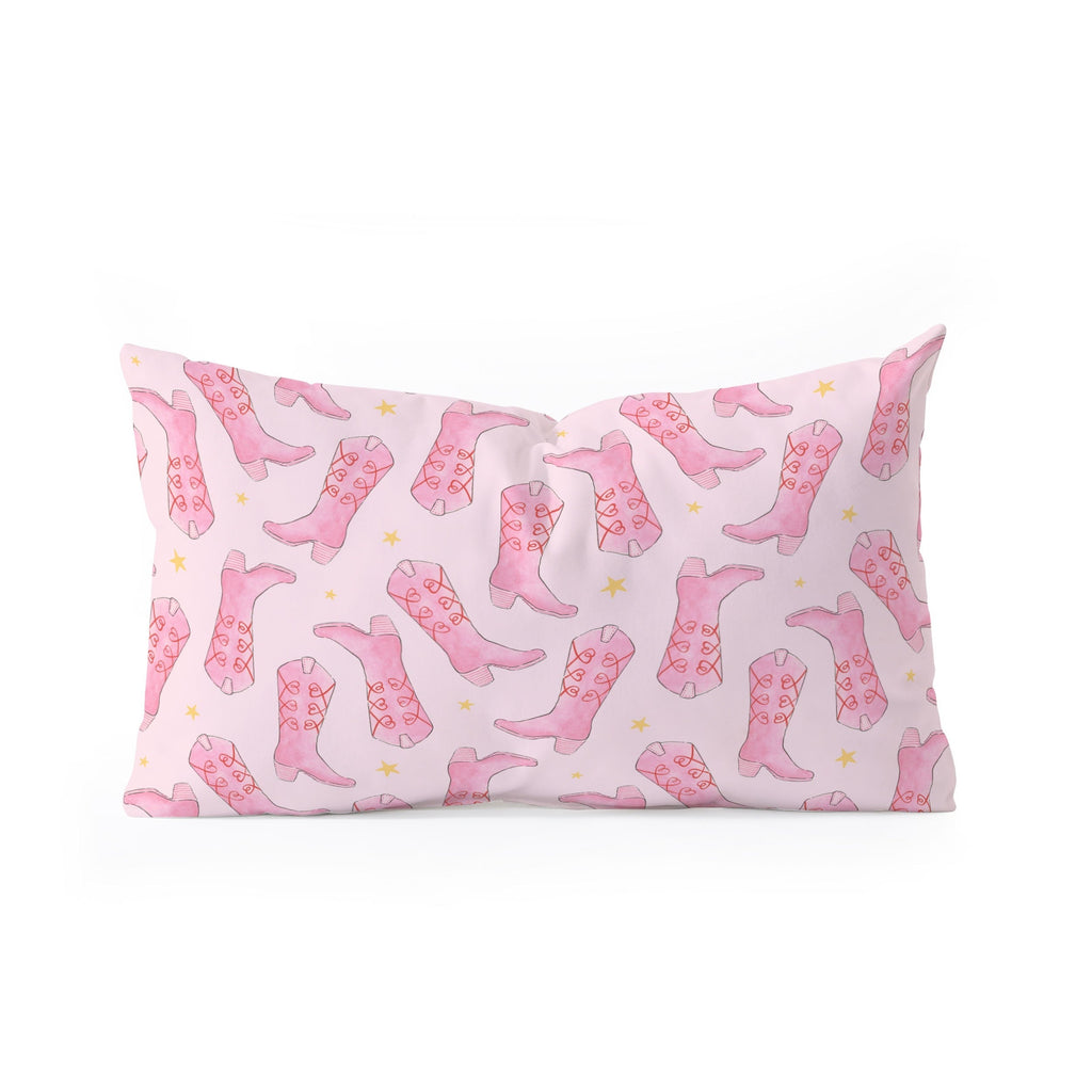 Love_Ryming Stars and Boots Oblong Throw Pillow