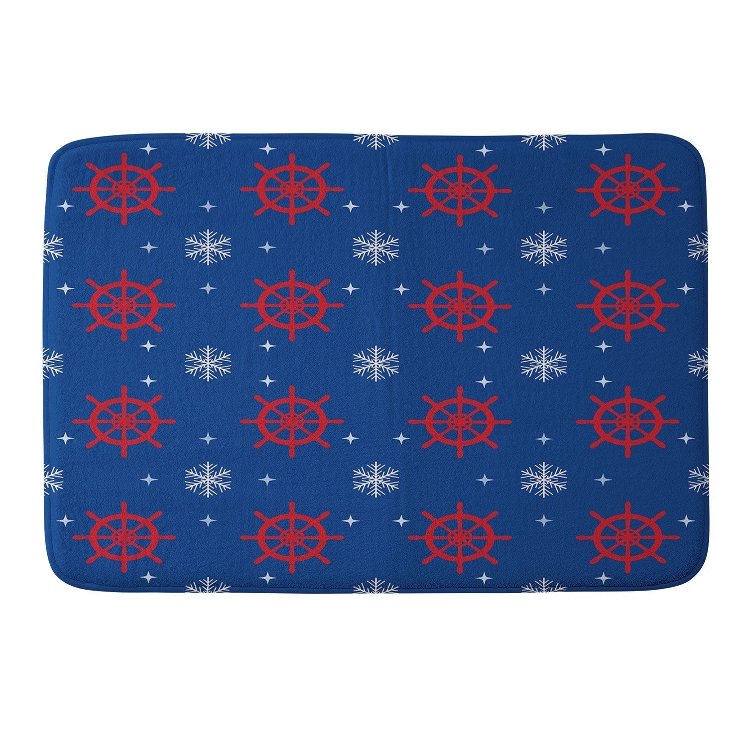 Design by Spark Holiday Helms and Snowflakes Memory Foam Bath Mat