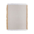 Colour Poems Gingham Plaid Pattern Cloud White Throw Blanket