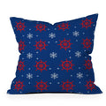 Design by Spark Holiday Helms and Snowflakes Outdoor Throw Pillow