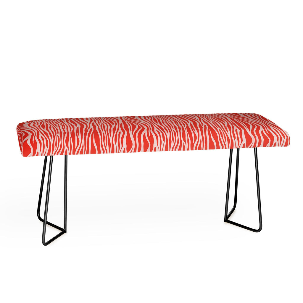 Avenie BR Red Zebra Stripe Bench