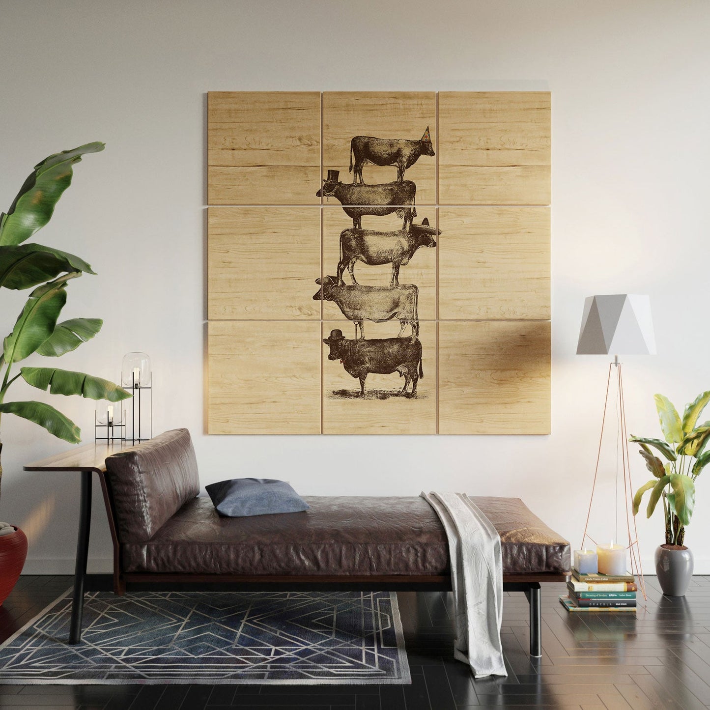 Florent Bodart Cow Cow Nuts Wood Wall Mural
