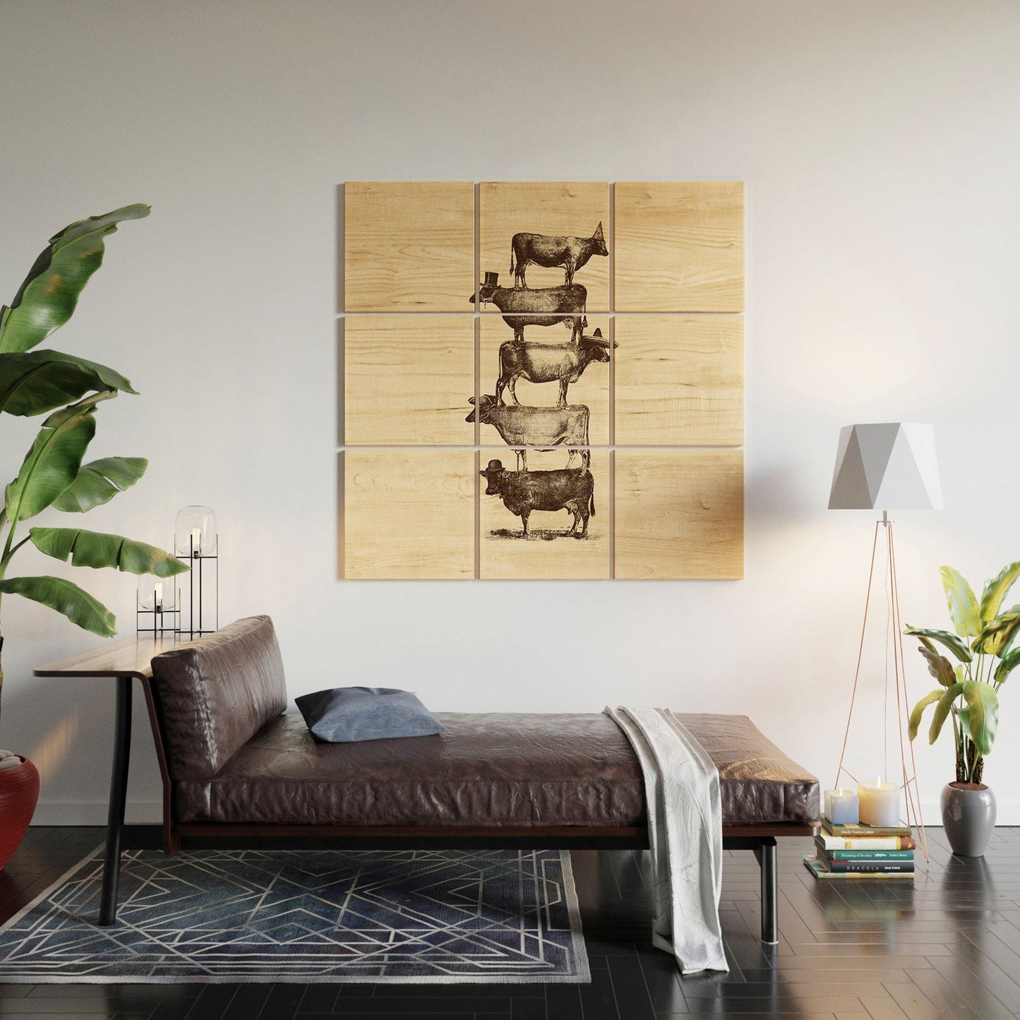 Florent Bodart Cow Cow Nuts Wood Wall Mural