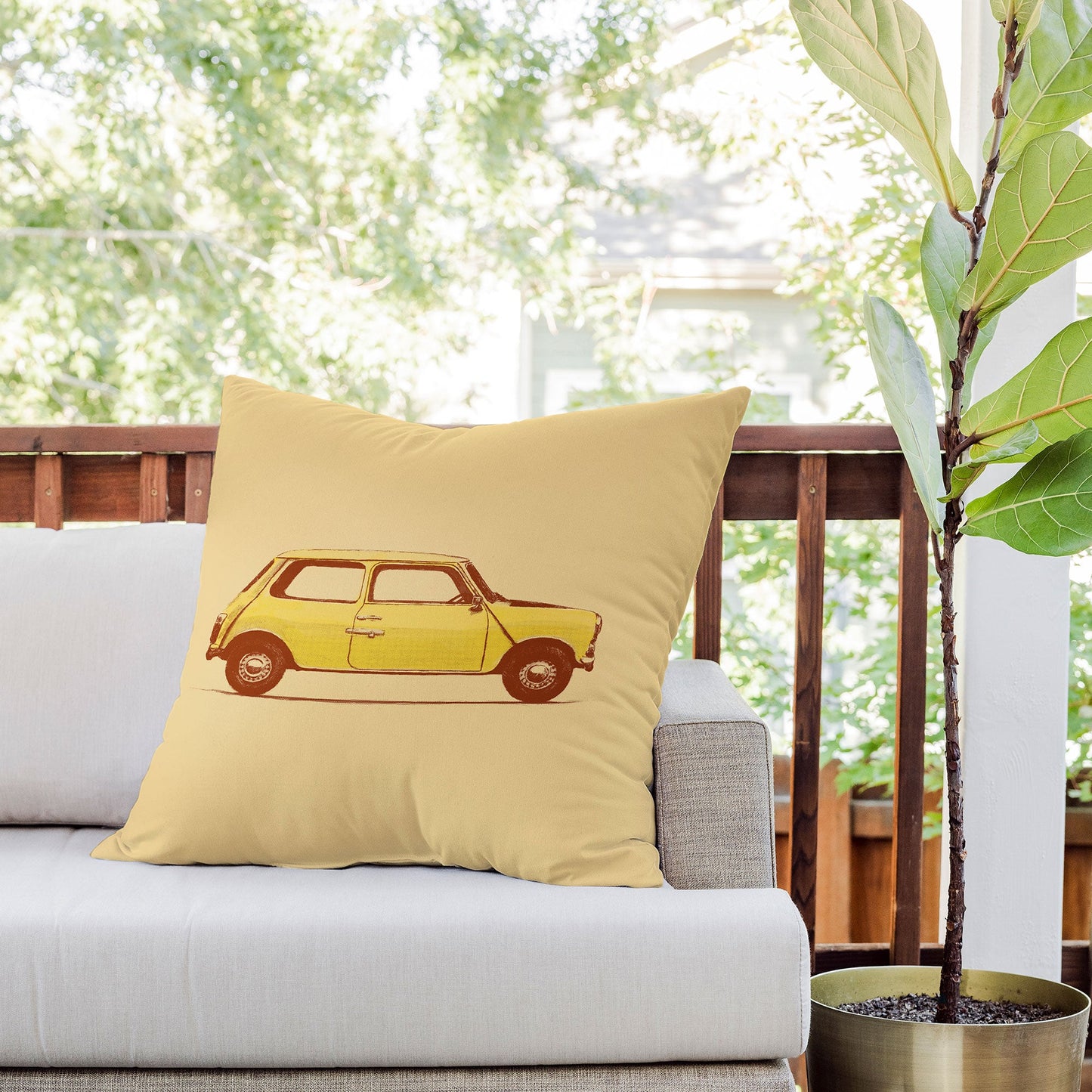 Florent Bodart Famous Cars 2 Outdoor Throw Pillow