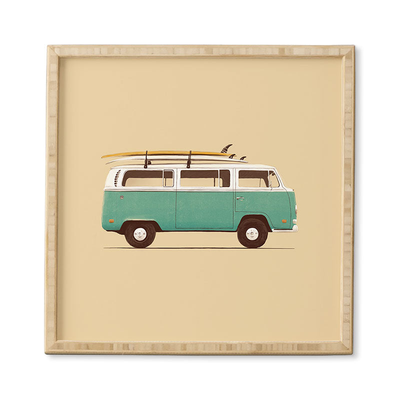 Florent Bodart Famous Cars 5 Blue Van Framed Wall Art