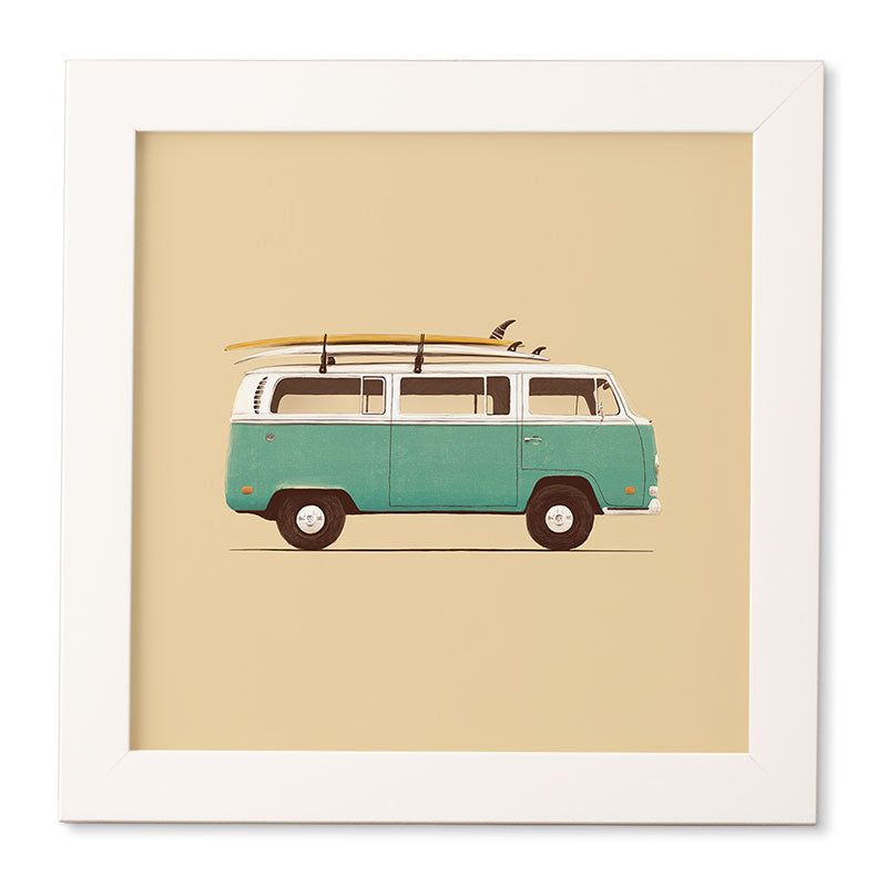 Florent Bodart Famous Cars 5 Blue Van Framed Wall Art
