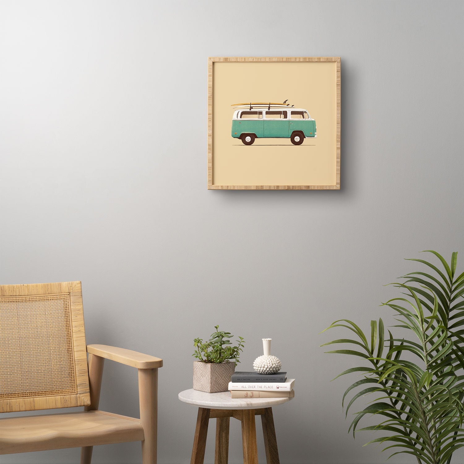 Florent Bodart Famous Cars 5 Blue Van Framed Wall Art