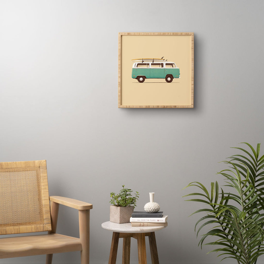 Florent Bodart Famous Cars 5 Blue Van Framed Wall Art