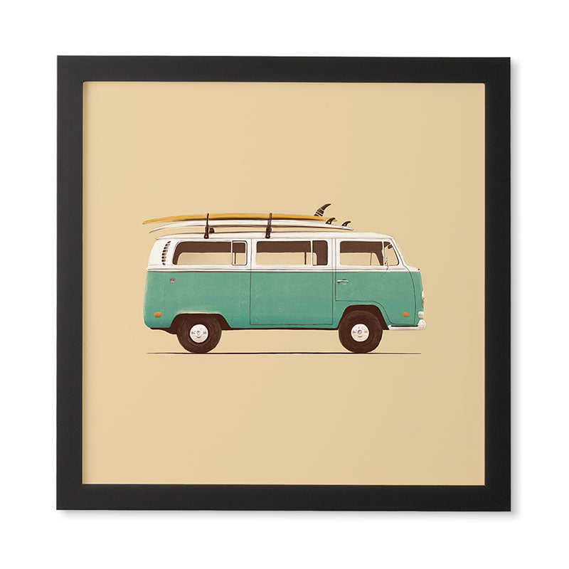 Florent Bodart Famous Cars 5 Blue Van Framed Wall Art