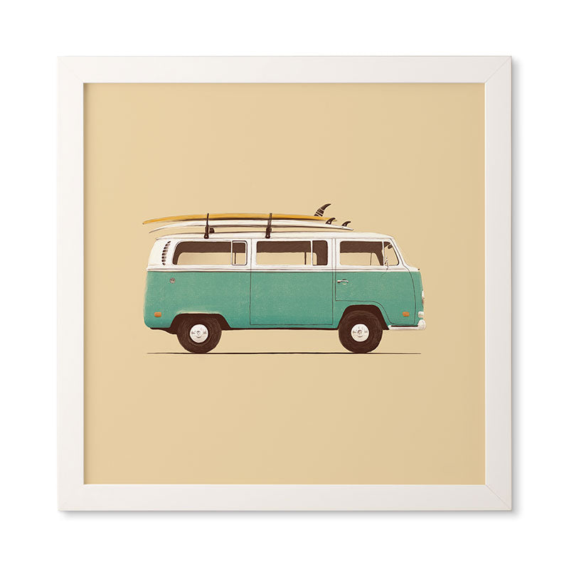 Florent Bodart Famous Cars 5 Blue Van Framed Wall Art