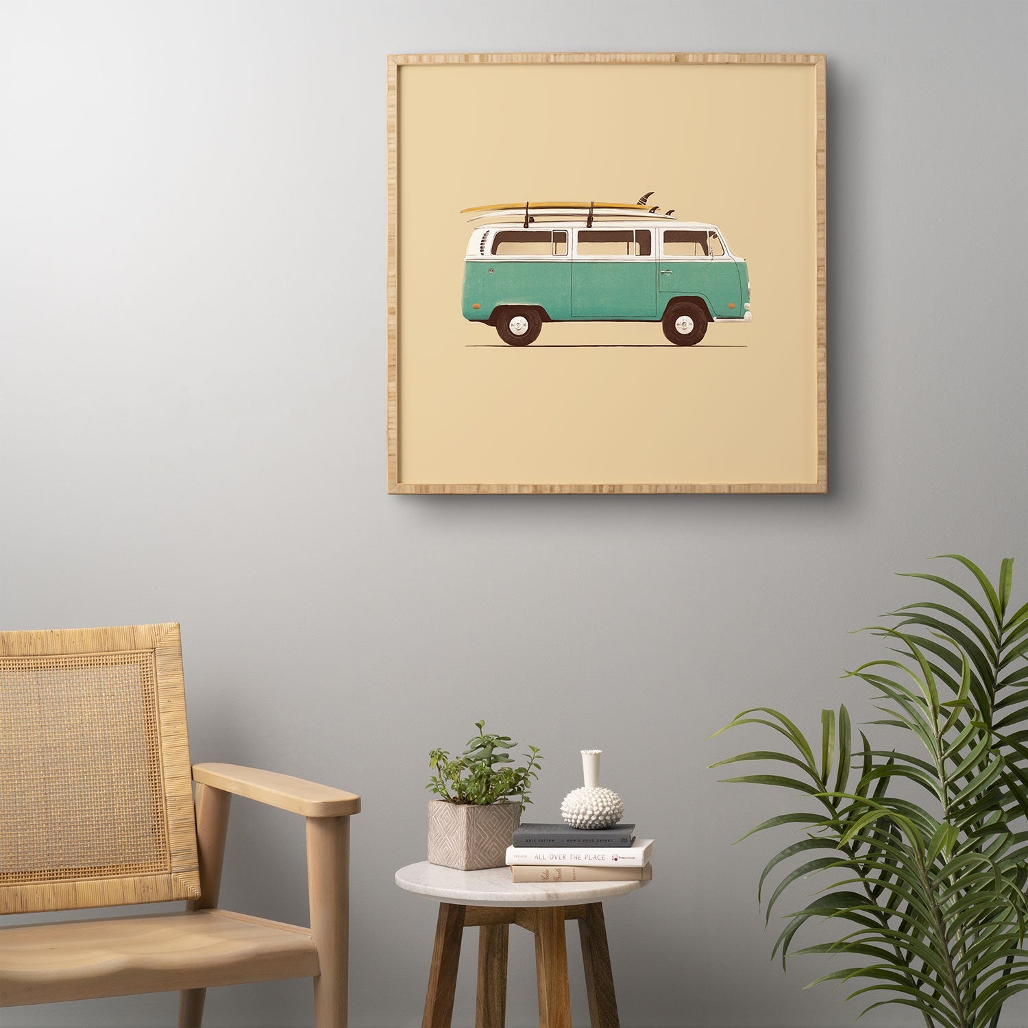 Florent Bodart Famous Cars 5 Blue Van Framed Wall Art