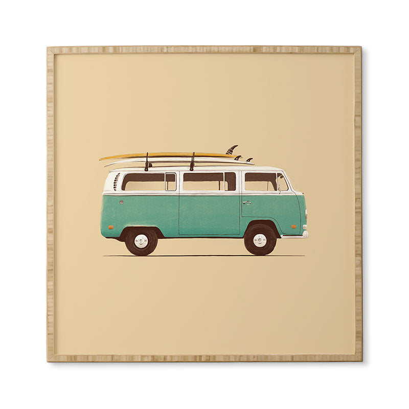 Florent Bodart Famous Cars 5 Blue Van Framed Wall Art