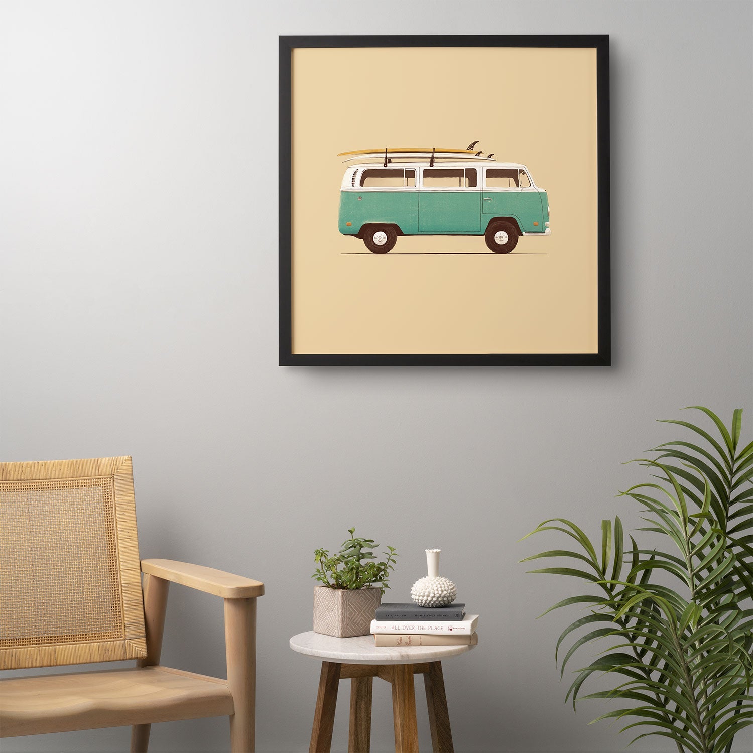 Florent Bodart Famous Cars 5 Blue Van Framed Wall Art