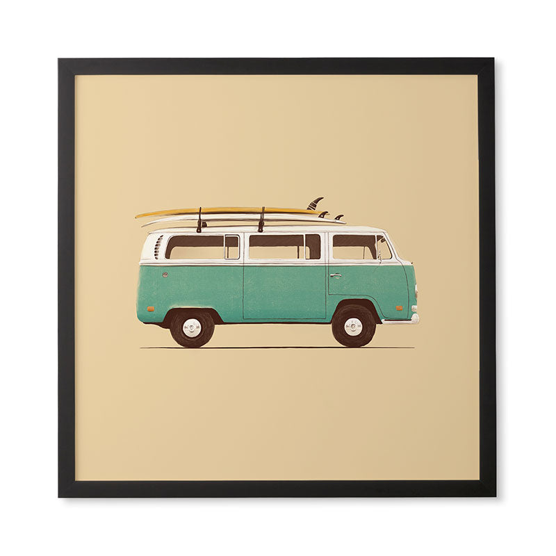Florent Bodart Famous Cars 5 Blue Van Framed Wall Art