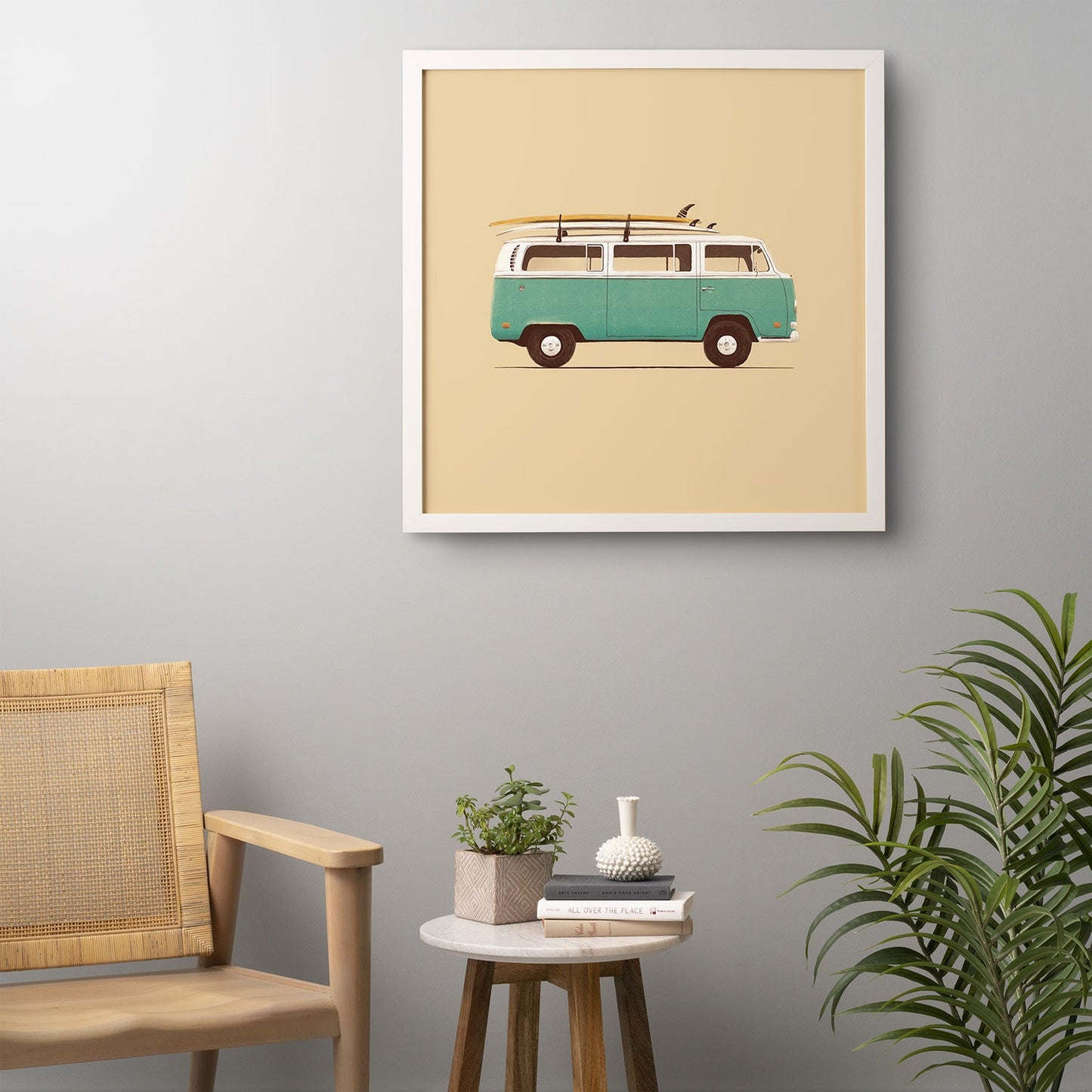Florent Bodart Famous Cars 5 Blue Van Framed Wall Art