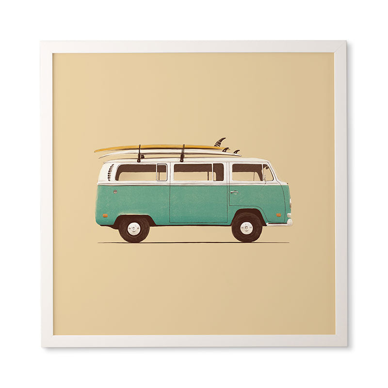 Florent Bodart Famous Cars 5 Blue Van Framed Wall Art