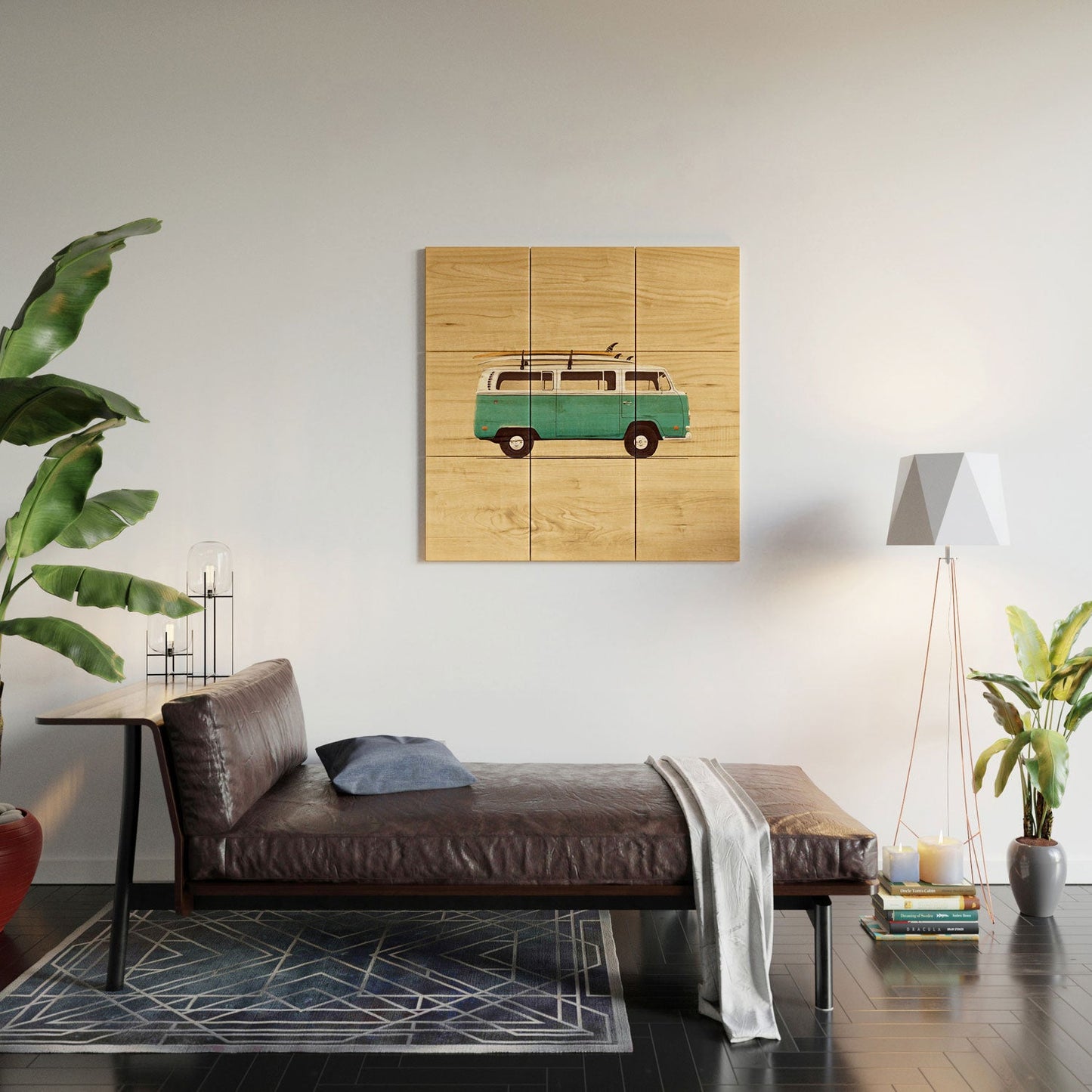 Florent Bodart Famous Cars 5 Blue Van Wood Wall Mural