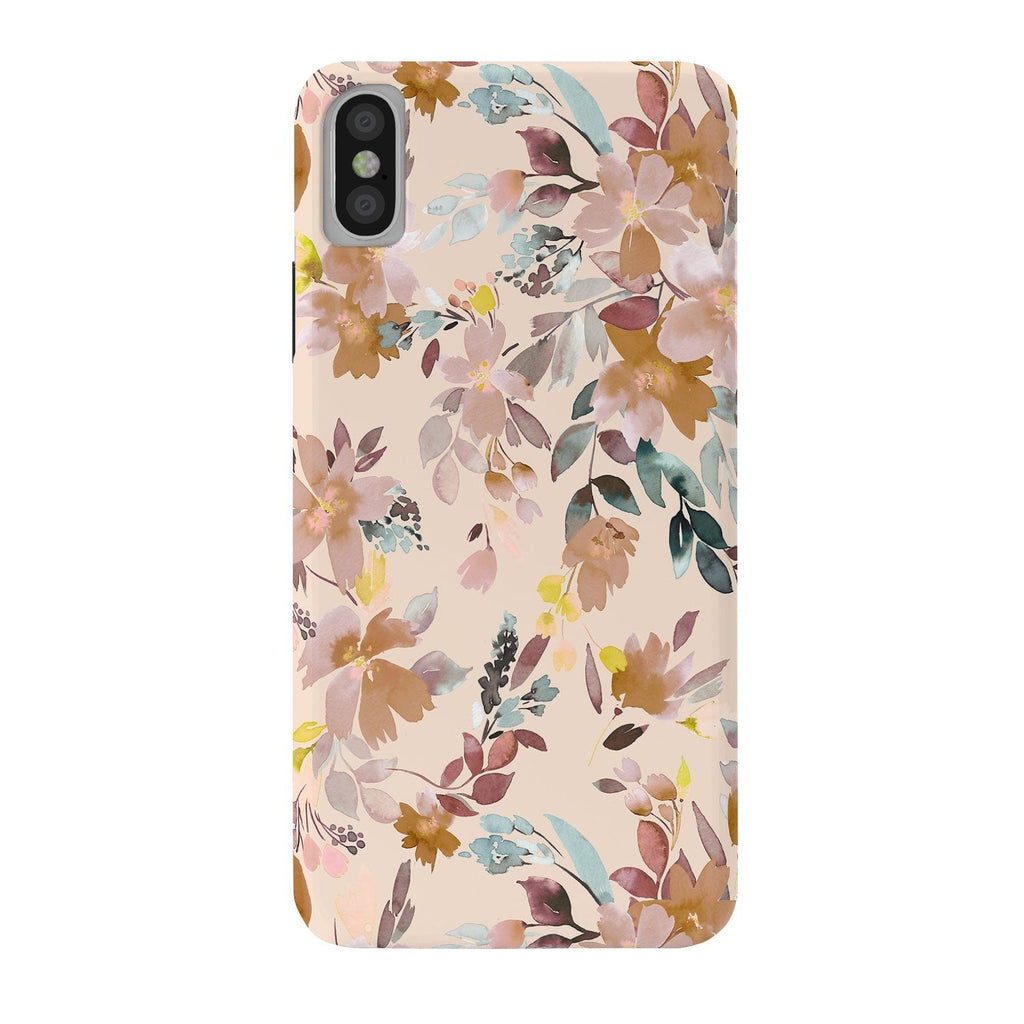 Ninola Design Botanic Retreat Floral Oleander Whimsical Soft Pink Phone Case