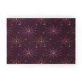 Little Om Pattern Little Moon plum Welcome Mat