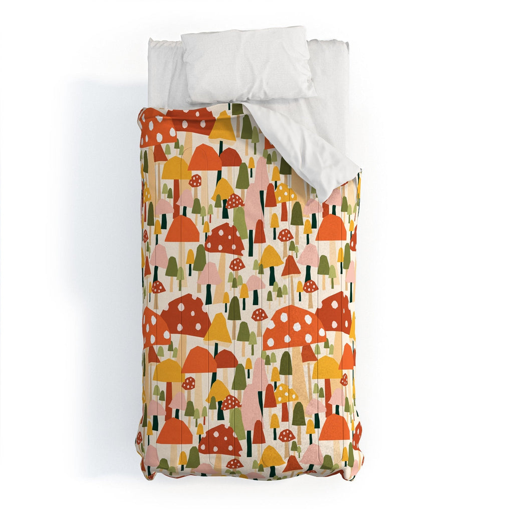 Valeria Frustaci autumnal mushrooms Comforter