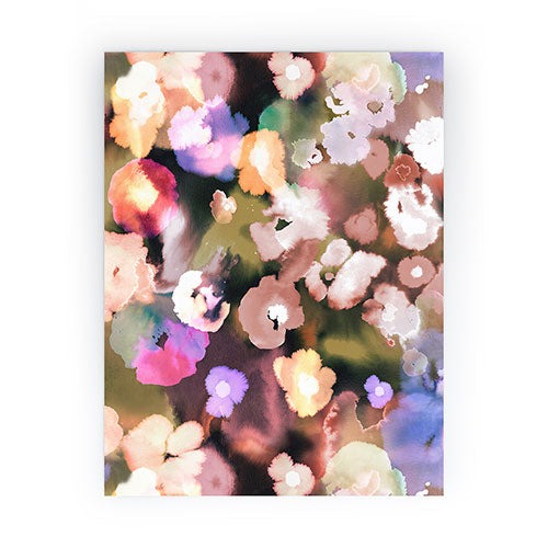 Ninola Design Botanic Retreat Ombre Abstract Watercolor Flowers Pink gold Mini Art Print