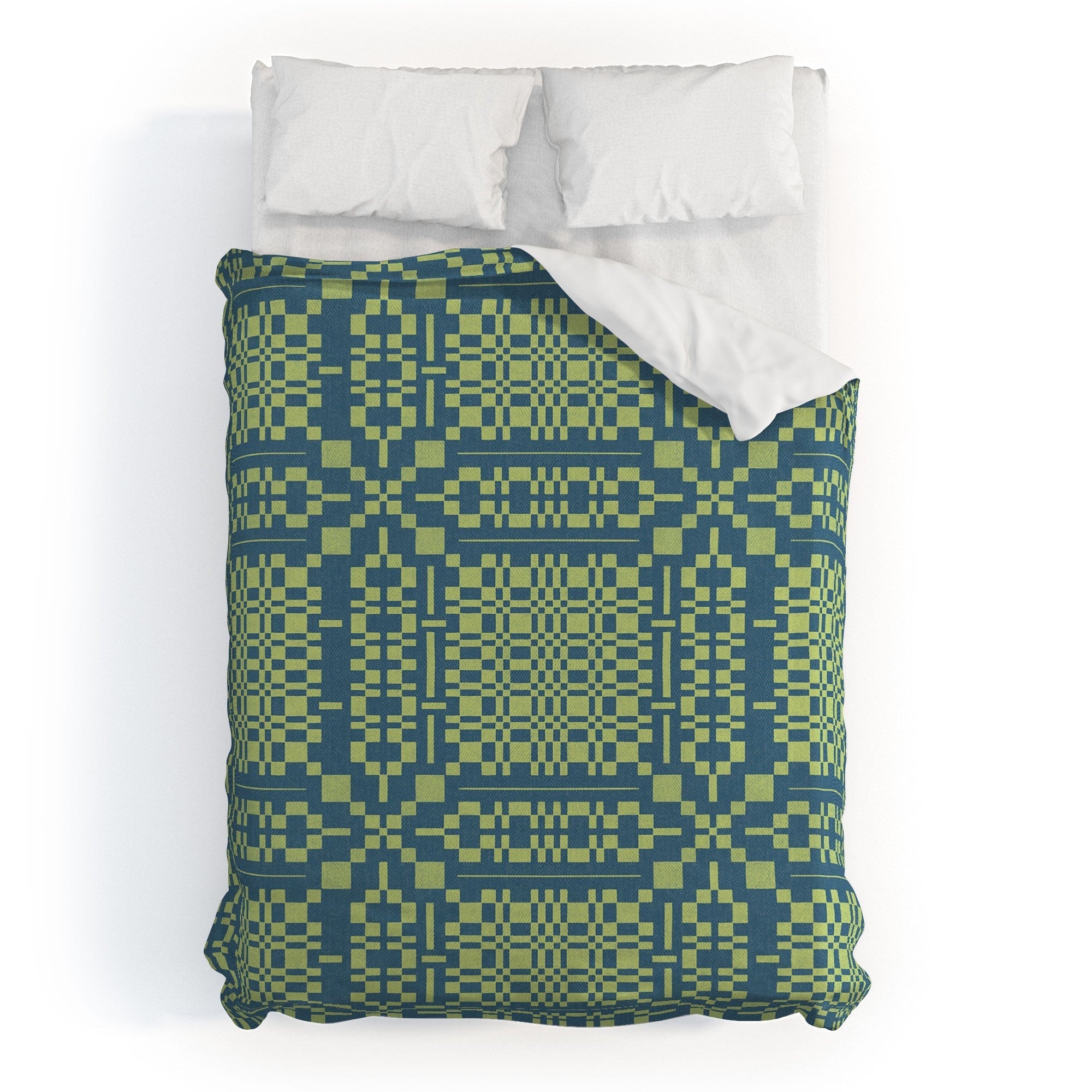 Marta Barragan Camarasa Nostalgic Grid Design Duvet Cover