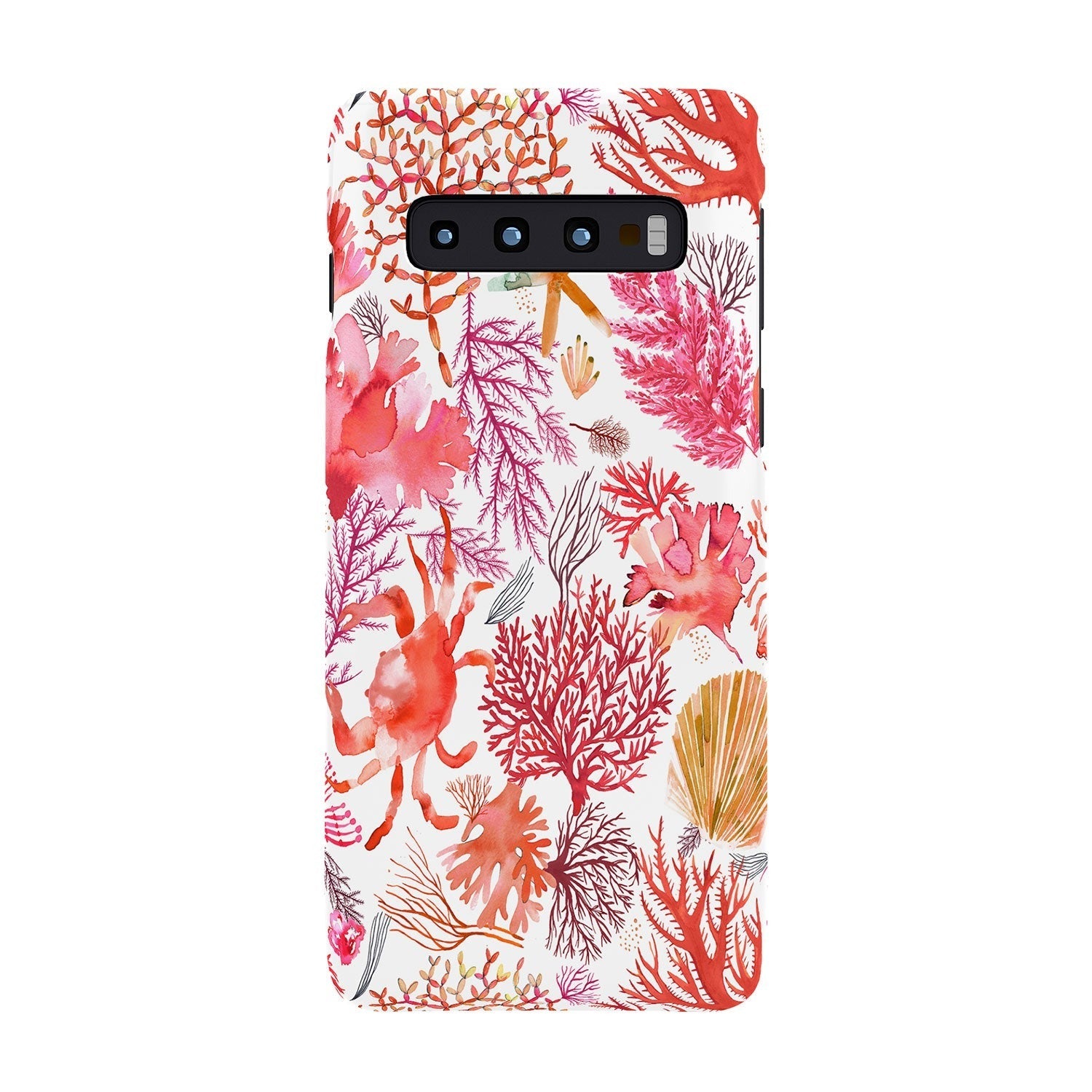 Ninola Design Botanic Retreat Coral Reef Crab Lobster Red Phone Case