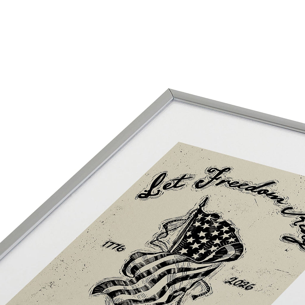 DENY Designs Let Freedom Ring Block Metal Framed Art Print