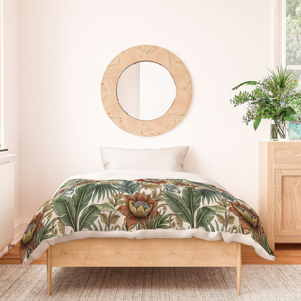 Marta Barragan Camarasa Retro Jungle Garden Duvet Cover