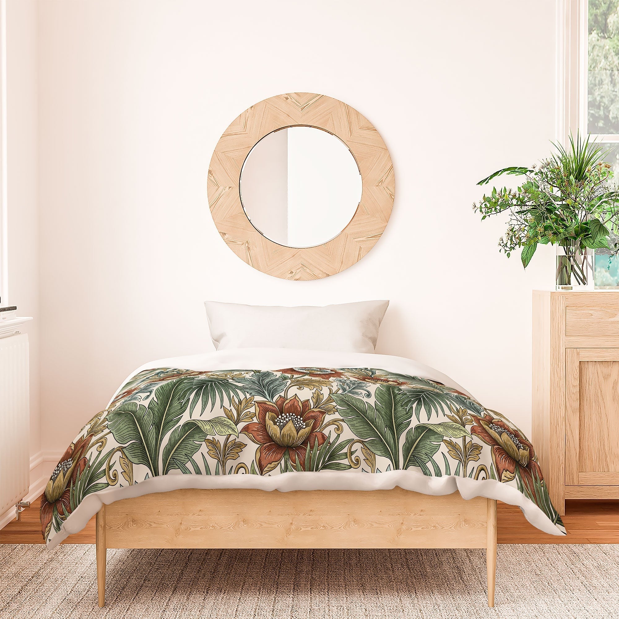 Marta Barragan Camarasa Retro Jungle Garden Duvet Cover