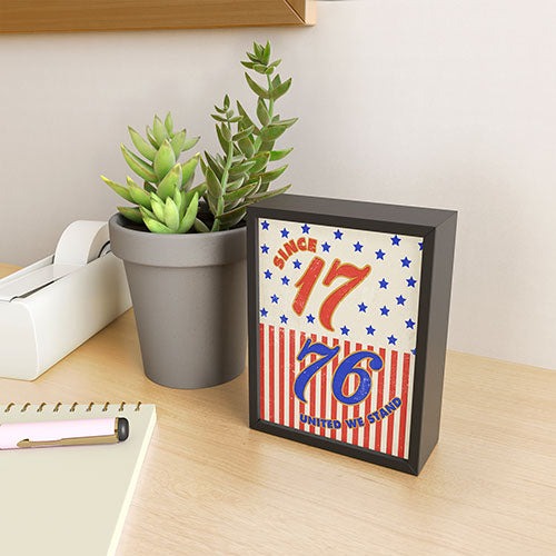 DENY Designs 1776 Stars Framed Mini Art Print