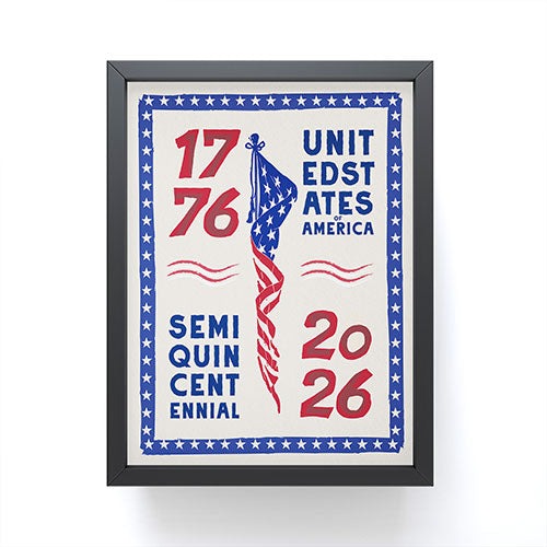 DENY Designs Retro 76 26 Framed Mini Art Print