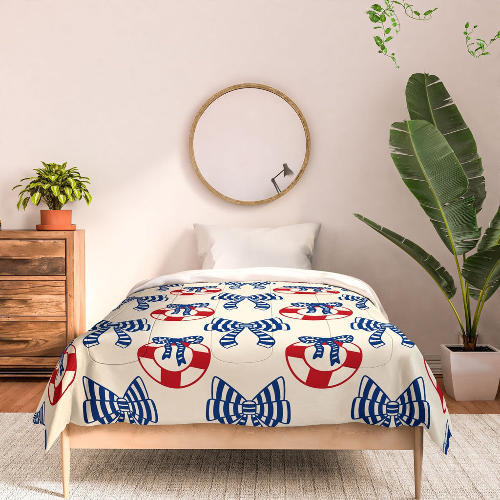 Design by Spark Nautical Christmas Bows Comforter