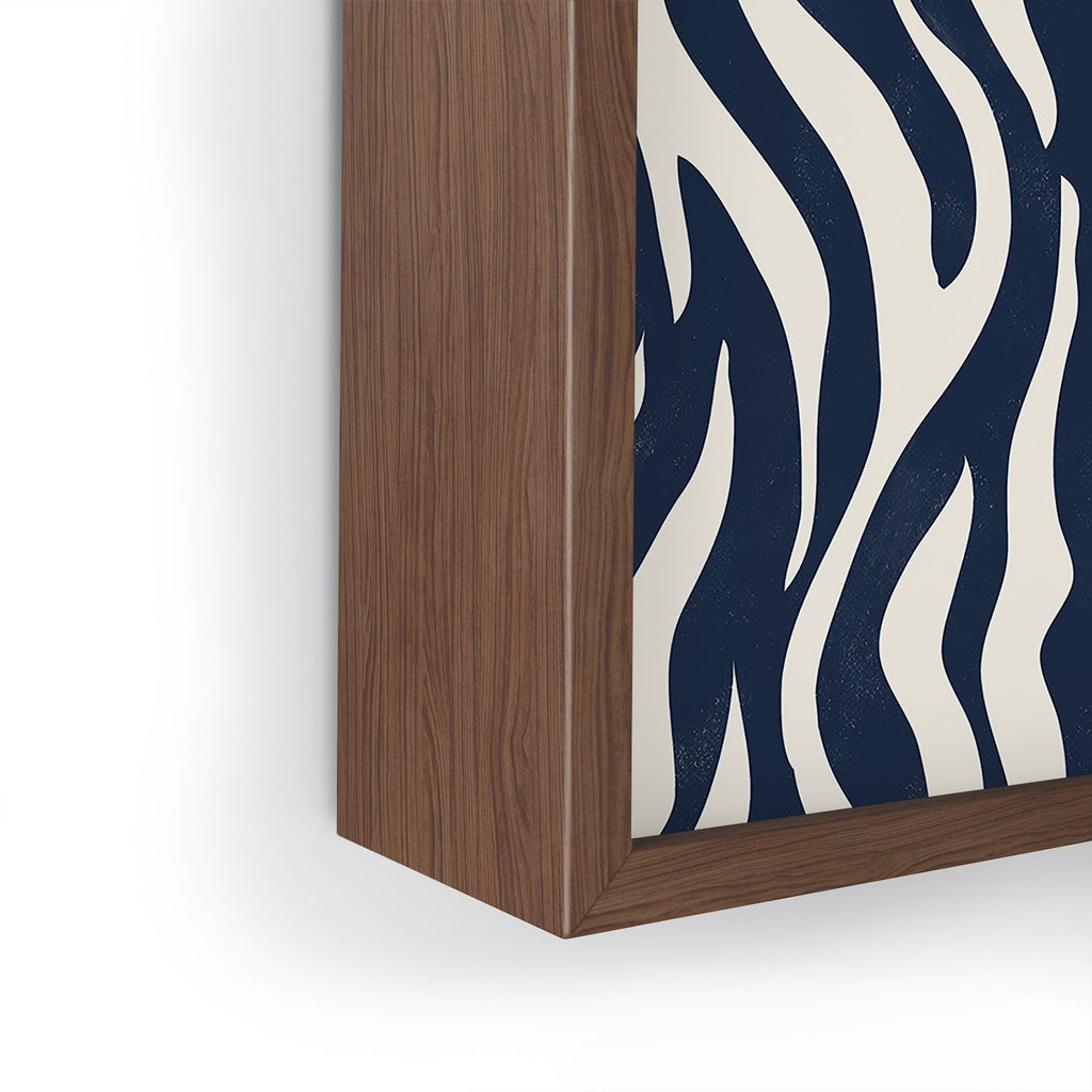Avenie BR Navy Tiger Stripes Framed Mini Art Print