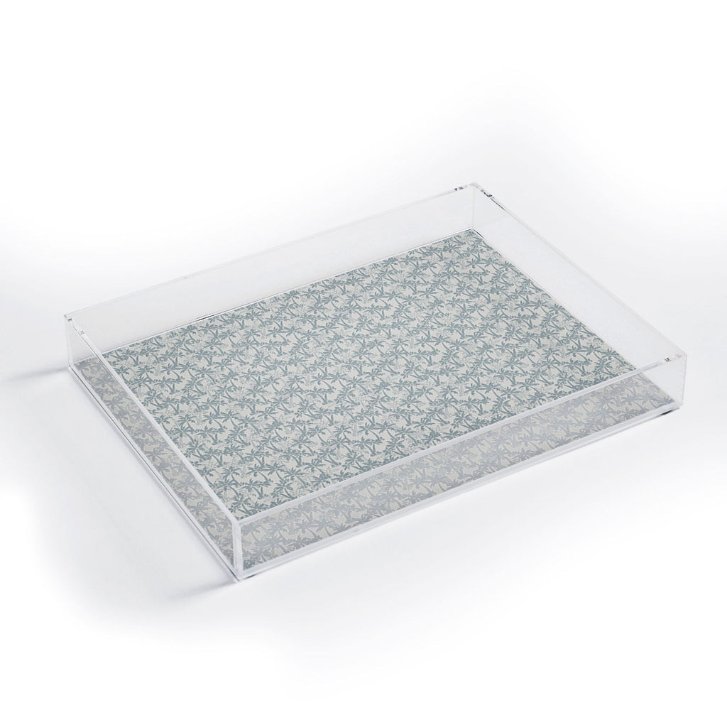 CoastL Studio Palm Forest Coastal Blue Acrylic Tray