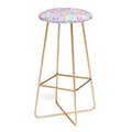 Pimlada Phuapradit Ditsy Purple Floral Half Drop Bar Stool
