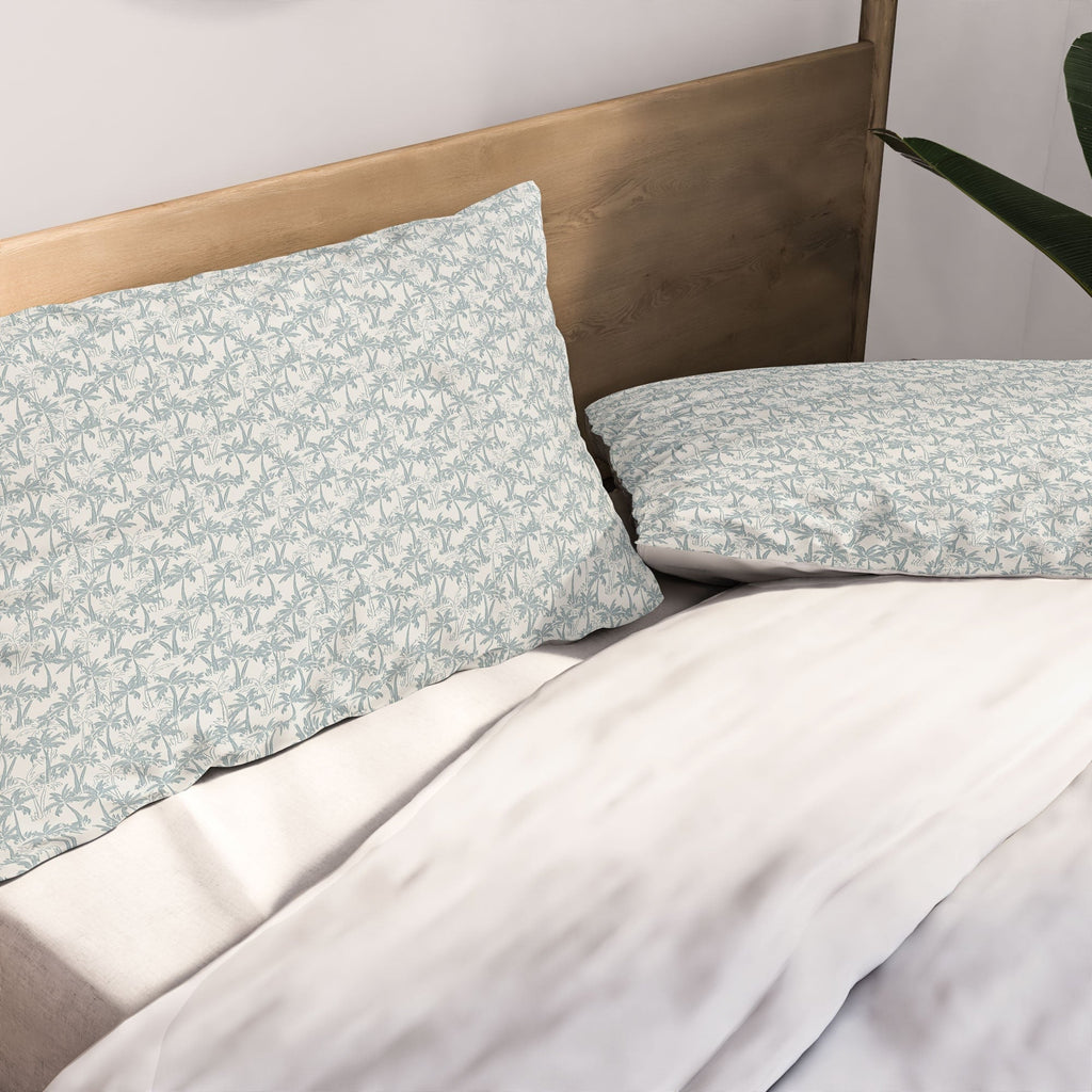 CoastL Studio Palm Forest Coastal Blue Pillow Shams