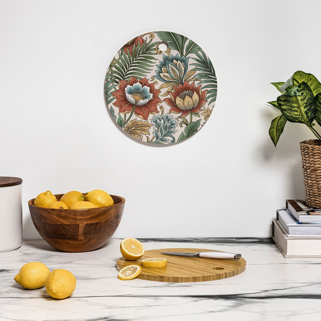 Marta Barragan Camarasa Retro Jungle Garden Cutting Board Round