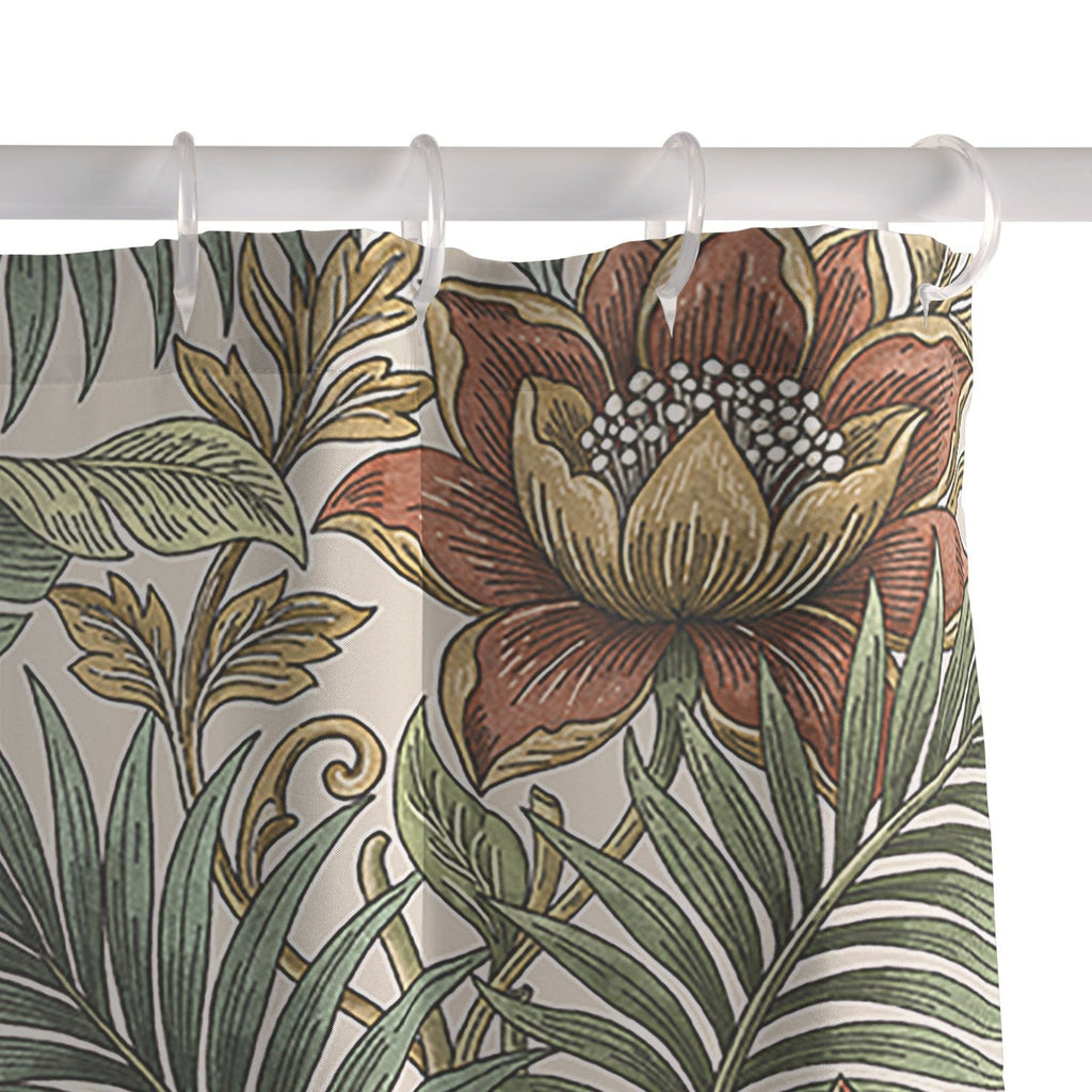 Marta Barragan Camarasa Retro Jungle Garden Shower Curtain