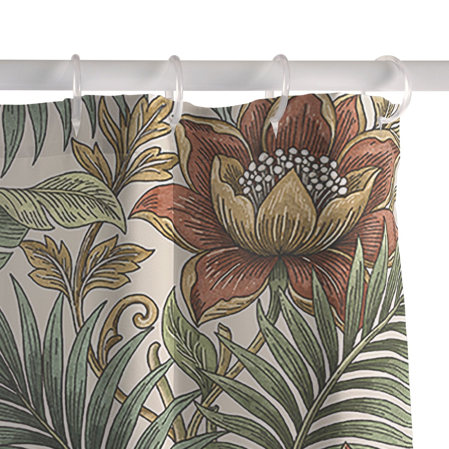 Marta Barragan Camarasa Retro Jungle Garden Shower Curtain