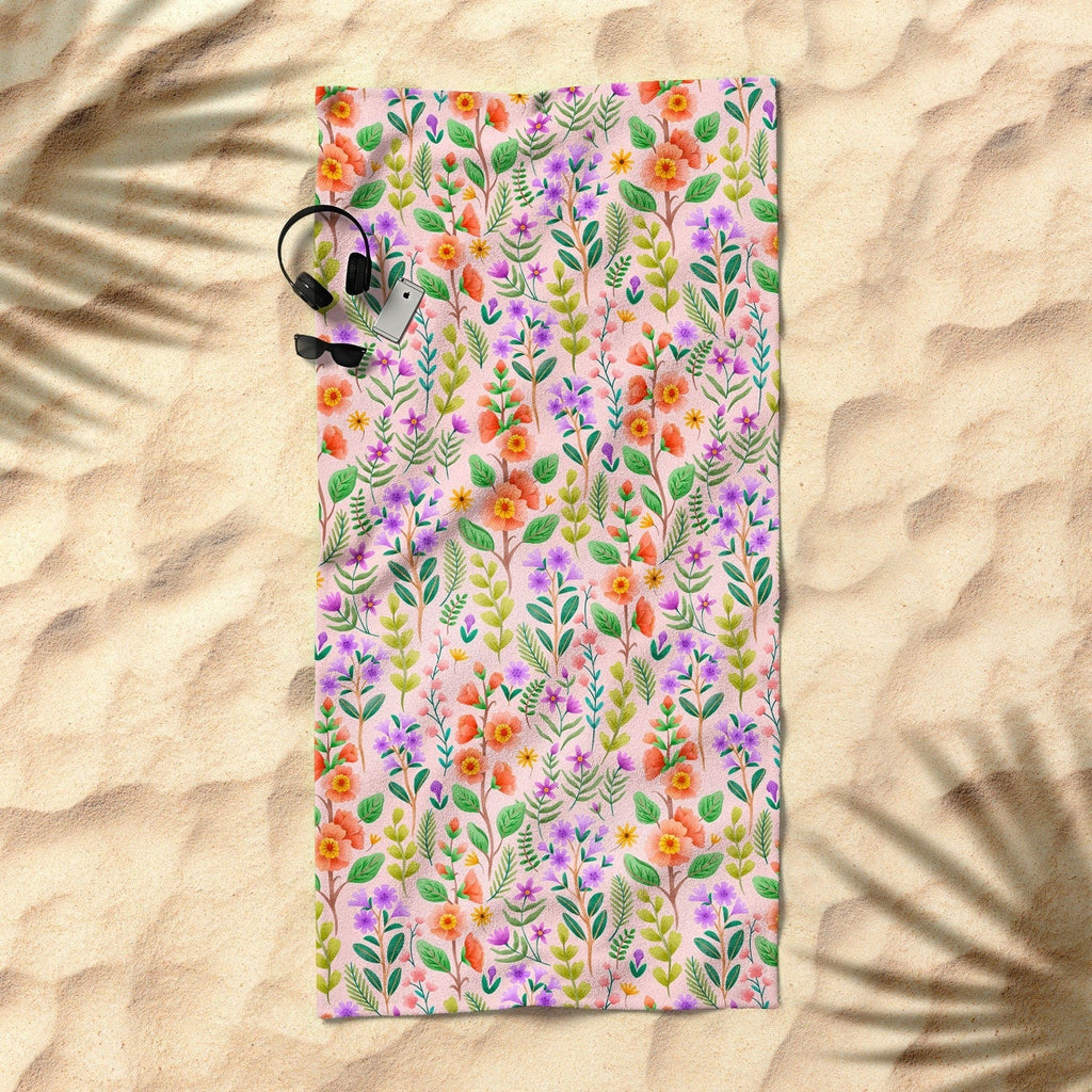 Pimlada Phuapradit Ditsy Spring Floral Beach Towel