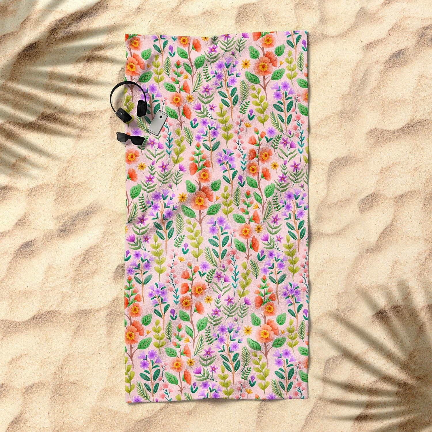 Pimlada Phuapradit Ditsy Spring Floral Beach Towel