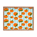 Design by Spark Zesty Oranges and Stripes Rectangular Tray