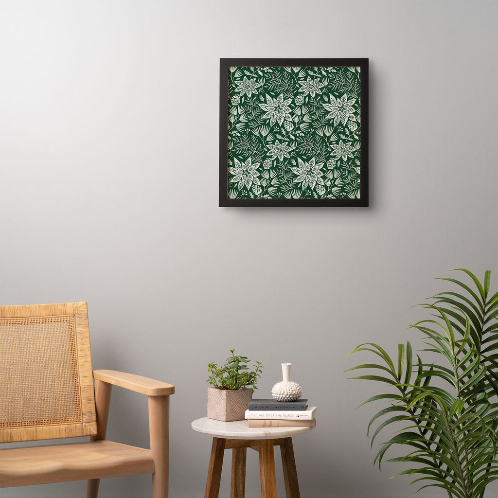 Pimlada Phuapradit Christmas Poinsettia Framed Wall Art
