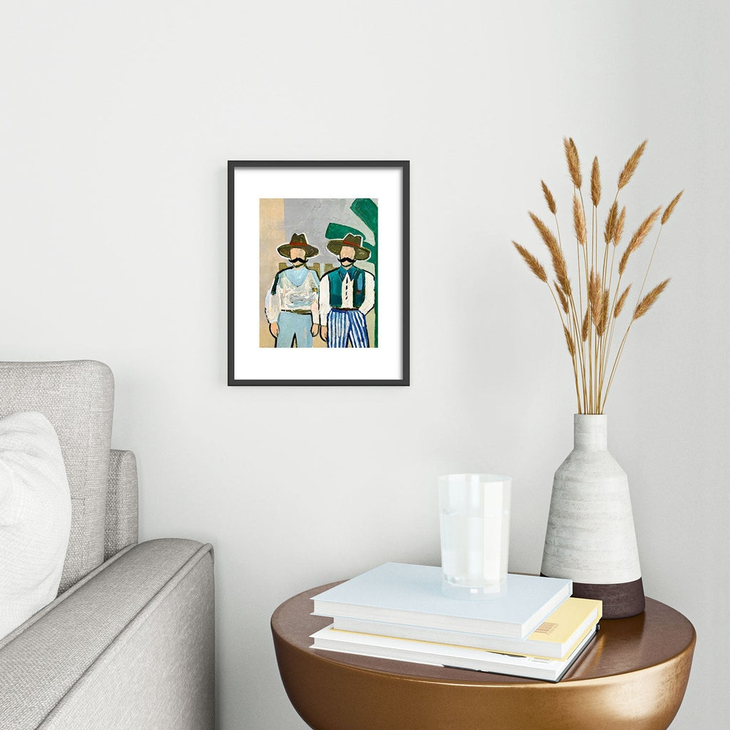 83 Oranges Side By Side Cowboy Edition Metal Framed Art Print