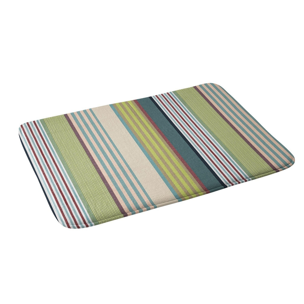Marta Barragan Camarasa Colorful Stripe Delight Memory Foam Bath Mat