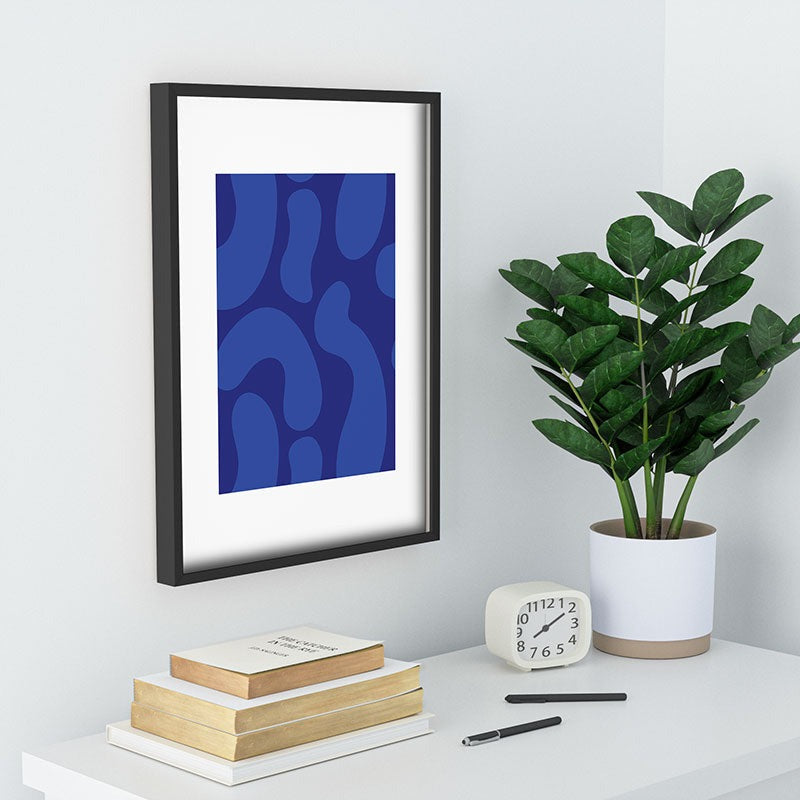 Camilla Foss Blue Pebble Recessed Framing Rectangle