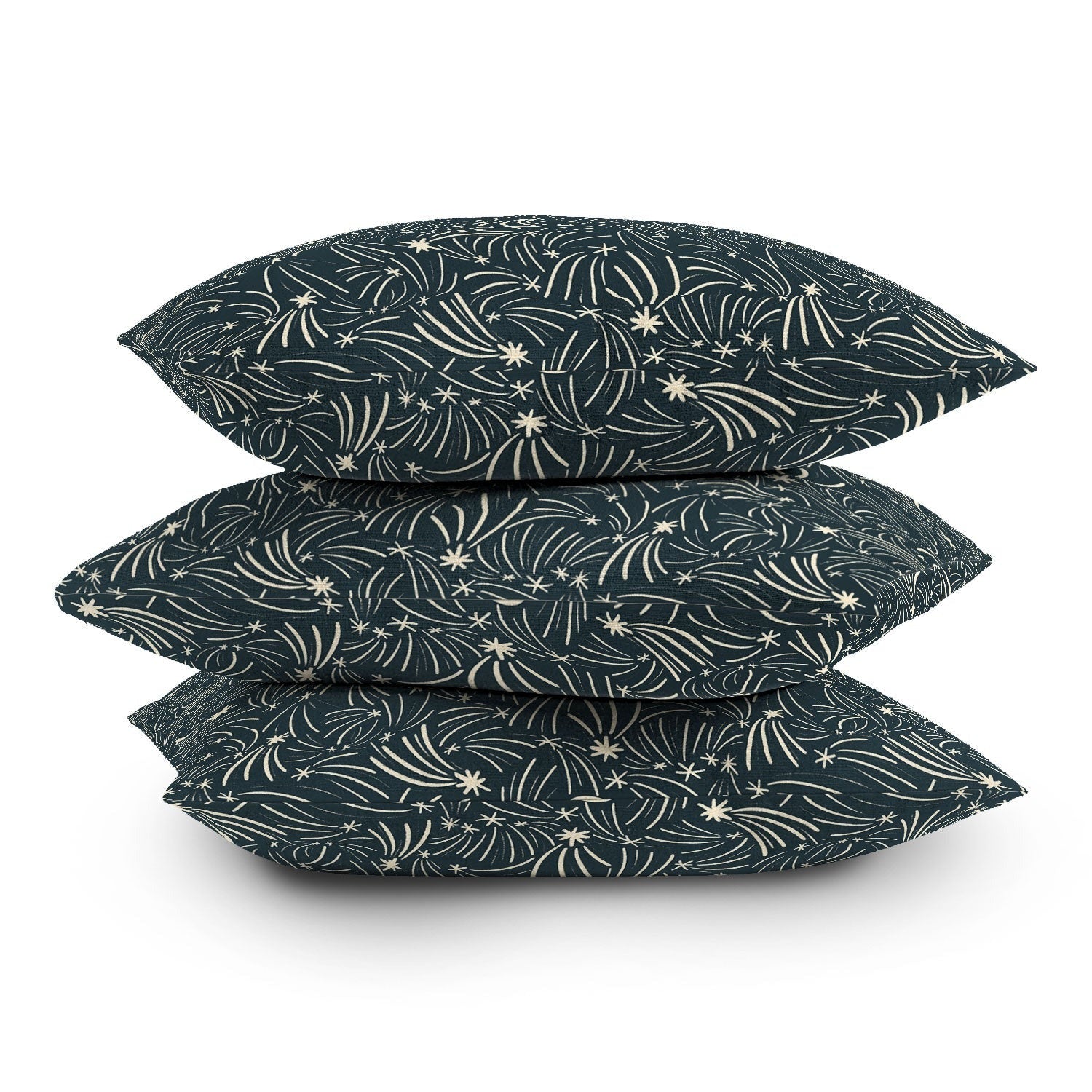 Little Om Pattern Shooting Stars blue Outdoor Throw Pillow