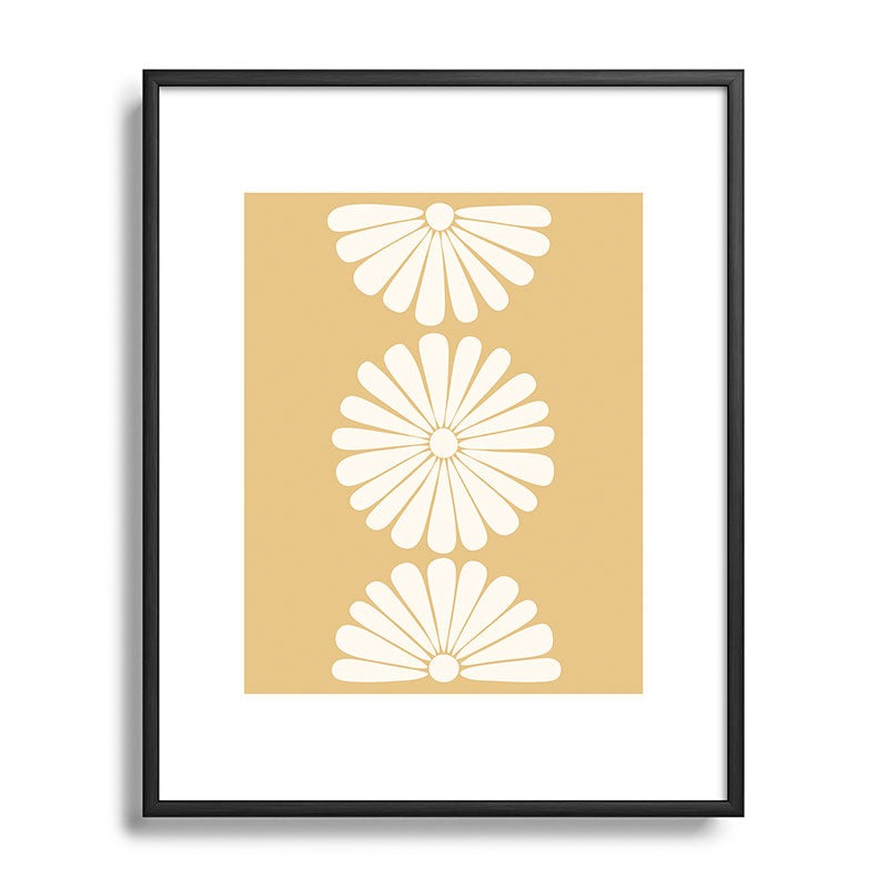 Colour Poems Retro Daisy XXIV Metal Framed Art Print